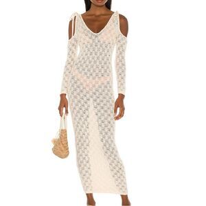Lovers and Friends Cream Knit Maxi Dress XS
